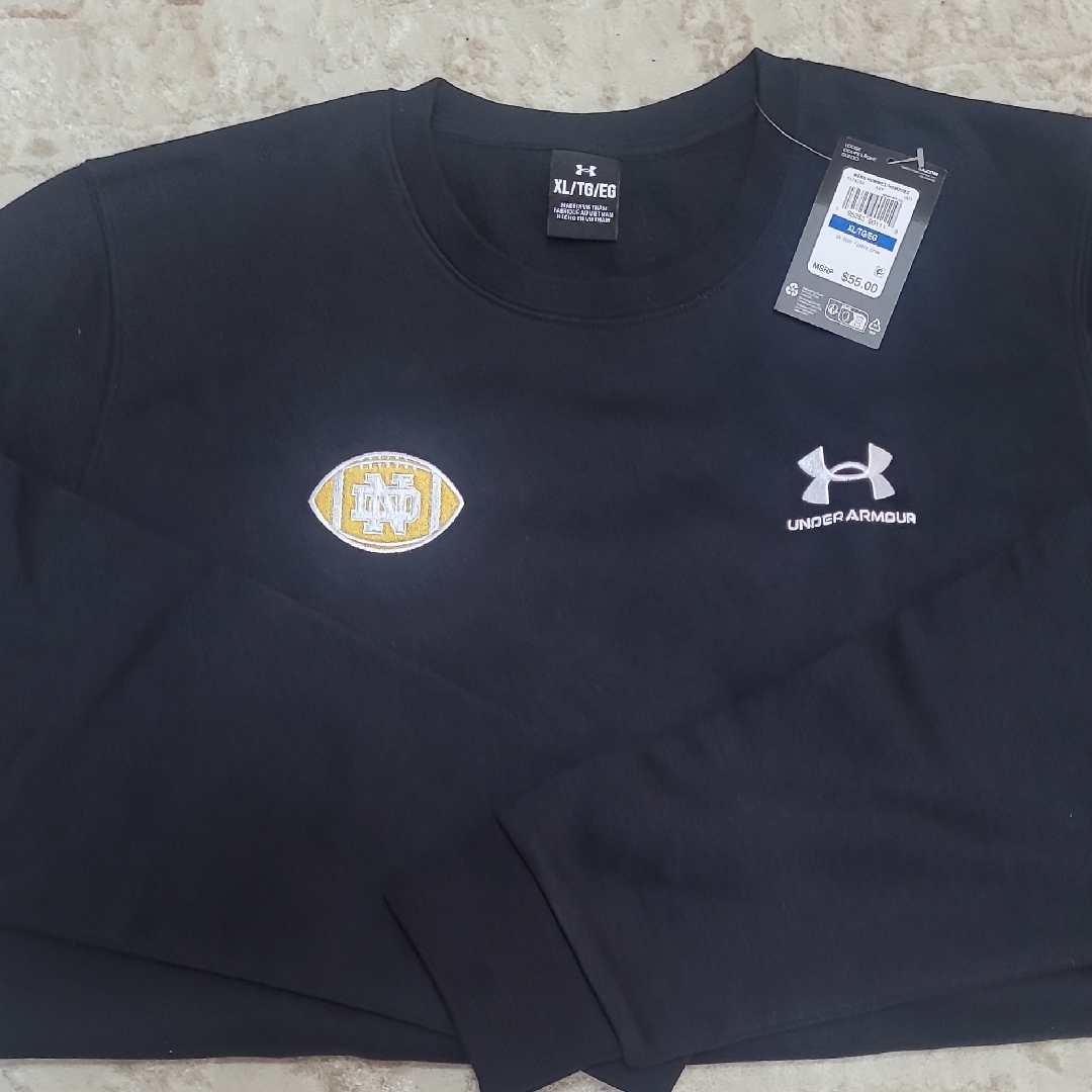 Under Armour Black Crewneck With Logo Patch